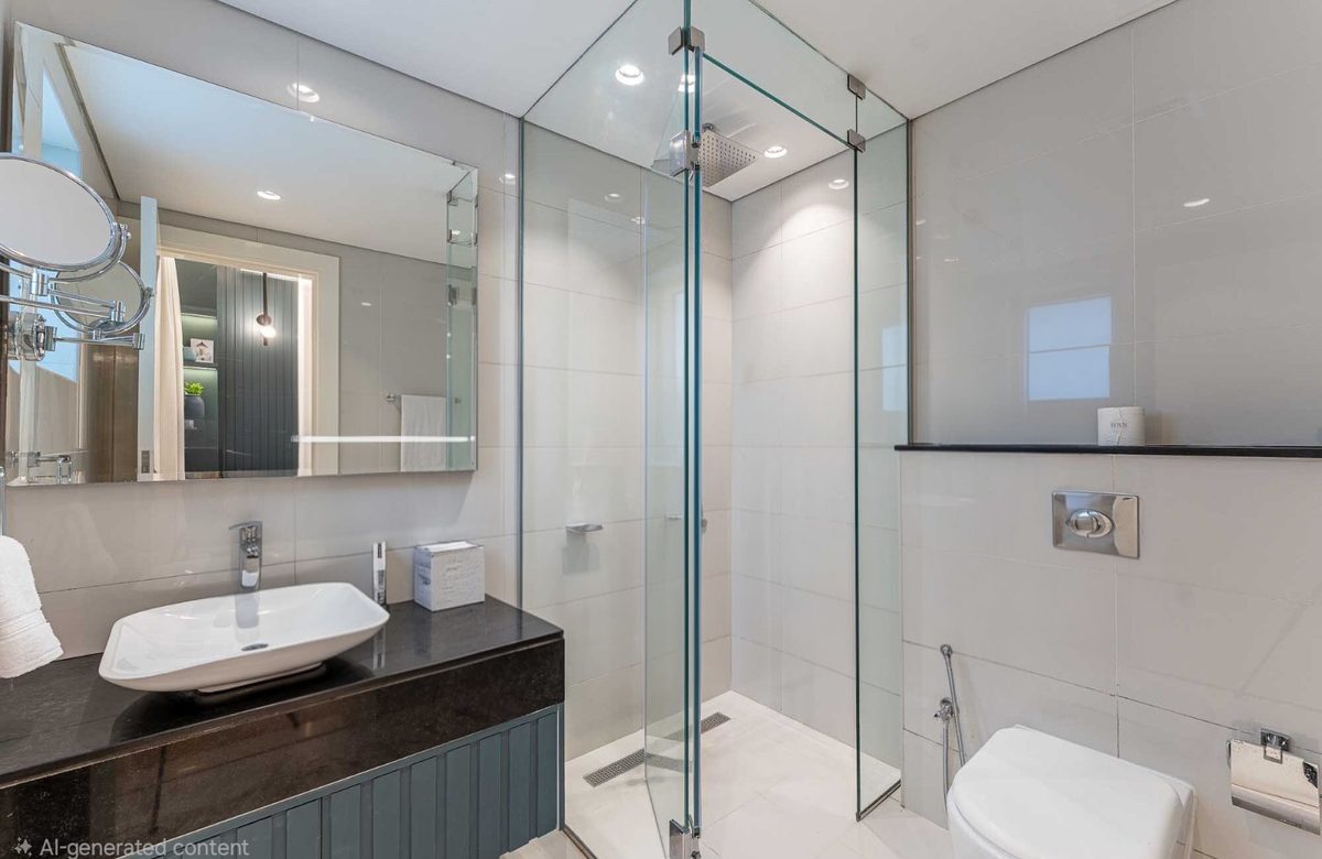 En-suite with rain shower