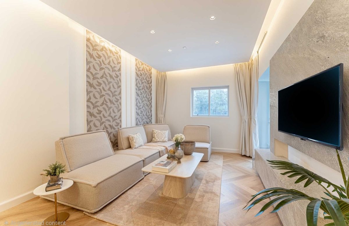 Lounge in soft beige textures