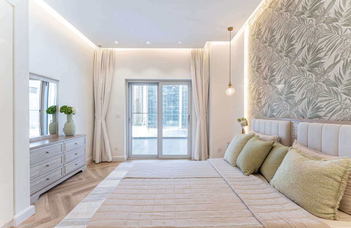 Bedroom opening to the terrace
